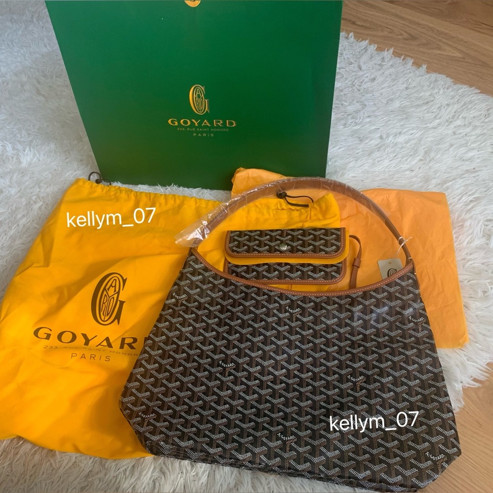 Brand New! Low price!! Goyard Boheme Hobo w original packaging, black/tan/brown.